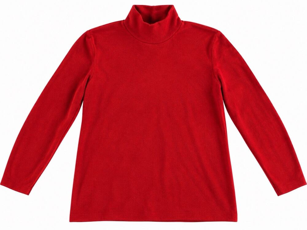 Women’s Red Turtleneck Sweater Size Medium Long Sleeve Solid Basic Pullover